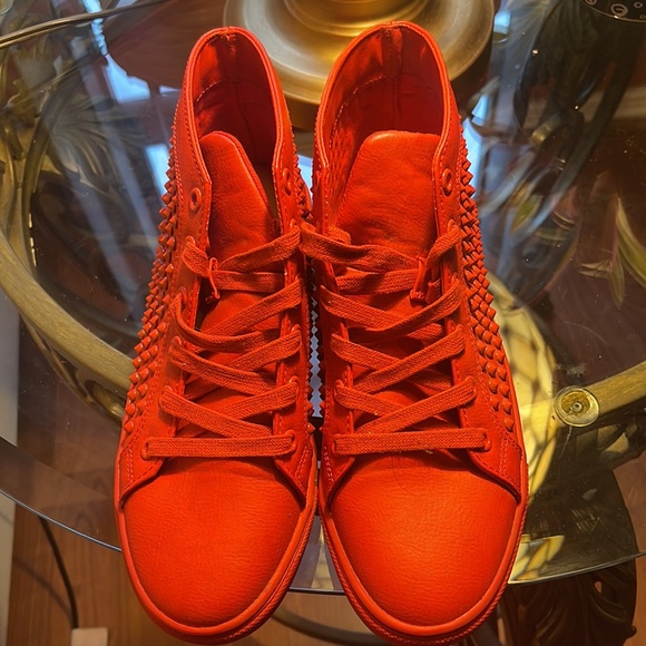 Steve Madden Spiked Red Sneakers - Picture 2 of 3